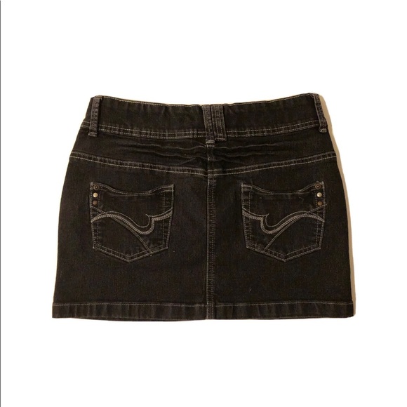 HERE & THERE Girls Denim Skirt Size 12 yrs 152 EU size Distressed Dark Wash - Picture 2 of 7